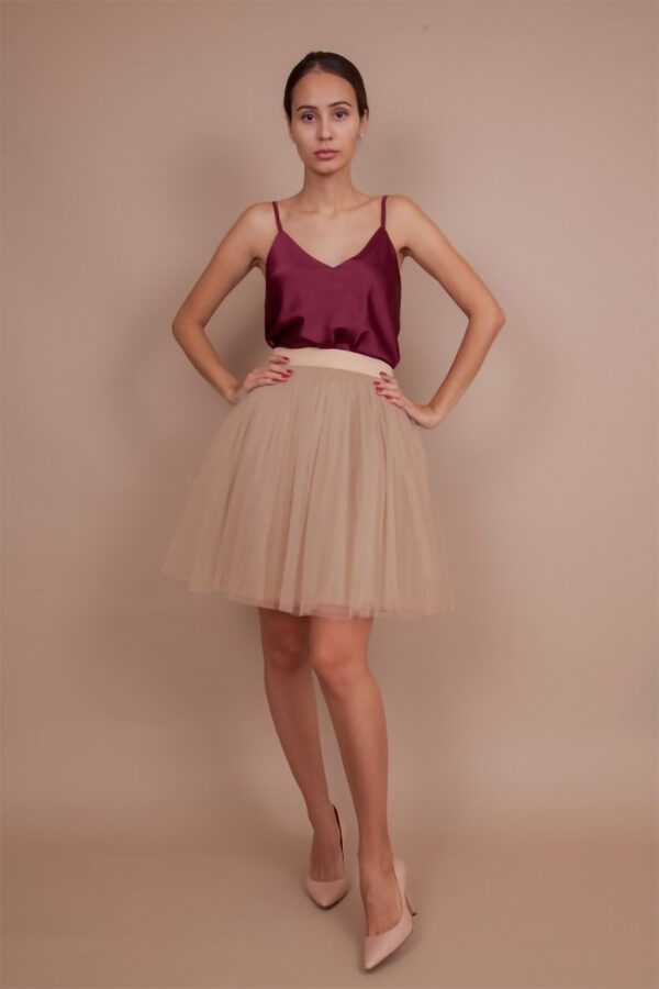 Minifalda Tul Nerea - Beige - Imagen 2