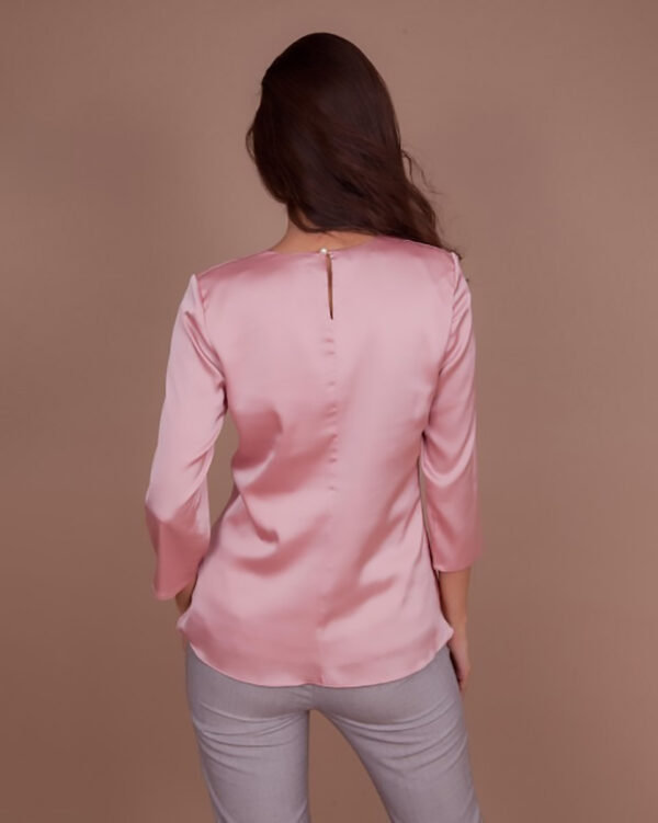 Blusa de seda - Rosa Blush - Imagen 2