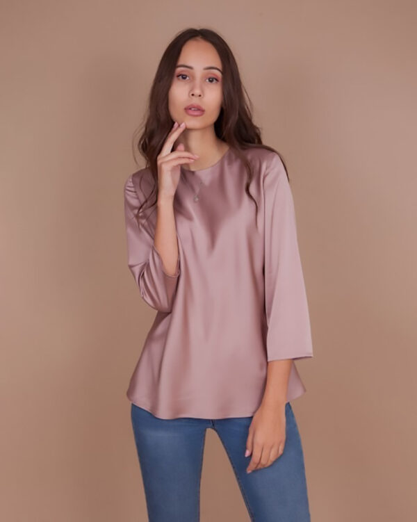 Blusa de seda - Palo Rosa