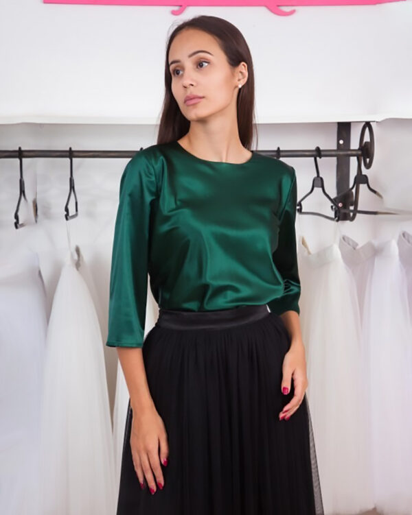 Blusa de seda - Esmeralda