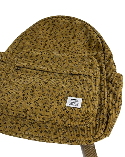 set corduroy floreado (mochila + cartuchera)